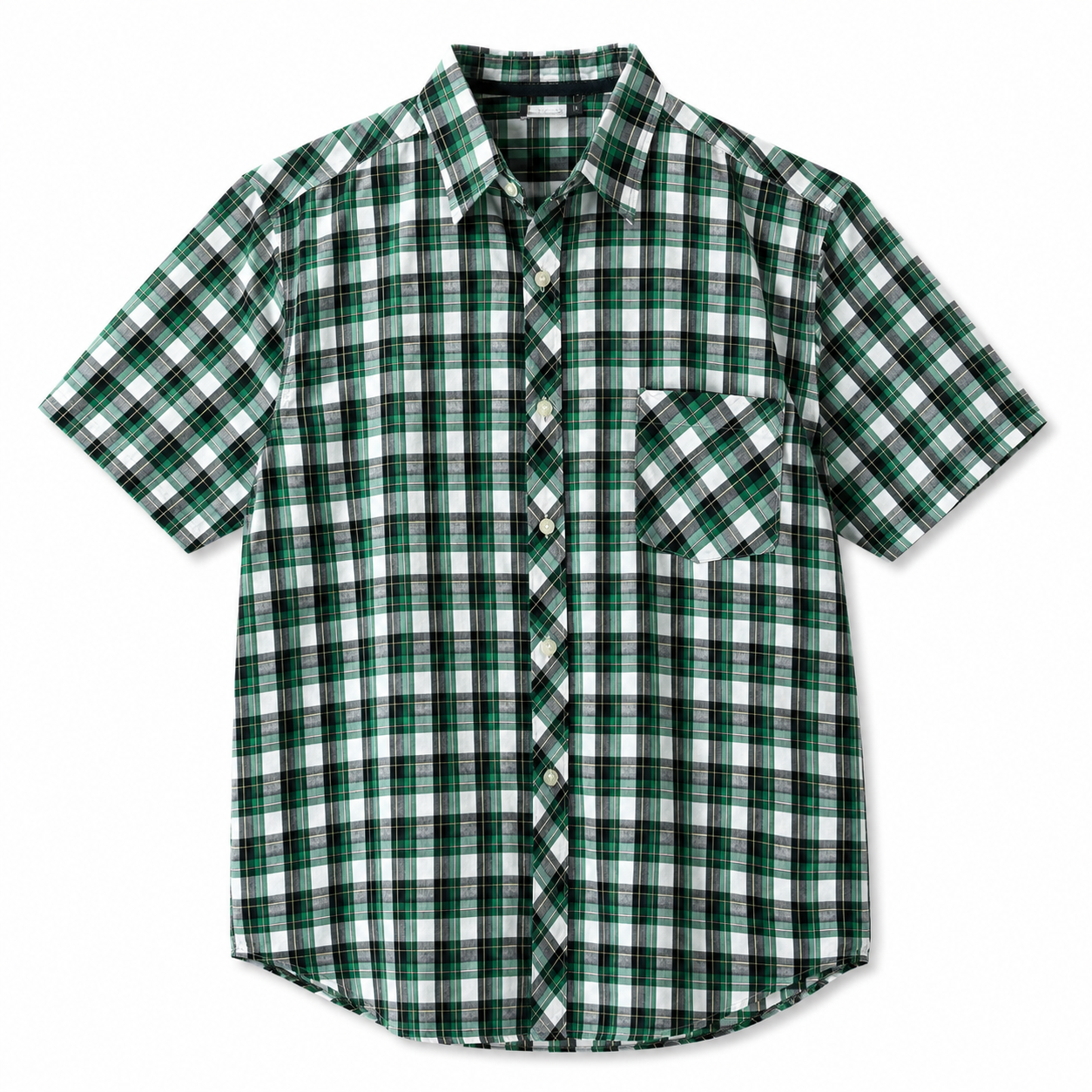 378 - Relaxed Plaid Short Sleeve Shirt