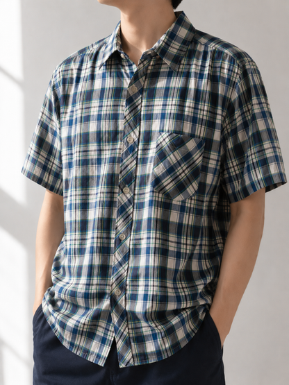 380 - Men’s Plaid Short Sleeve Shirt