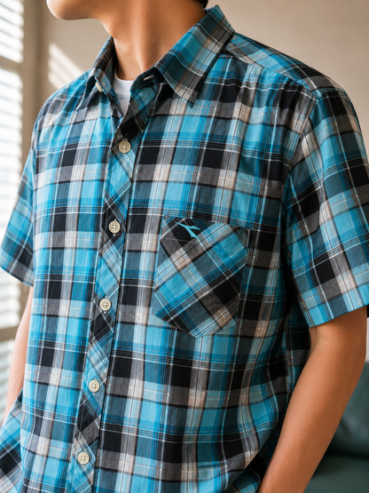 379 - Men’s Plaid Short Sleeve Shirt