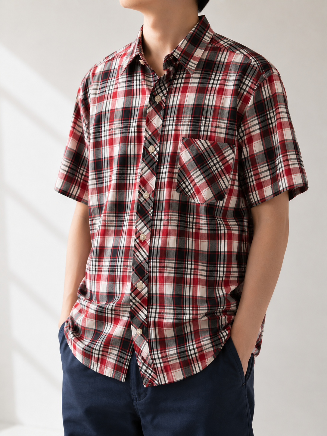 380 - Men’s Plaid Short Sleeve Shirt