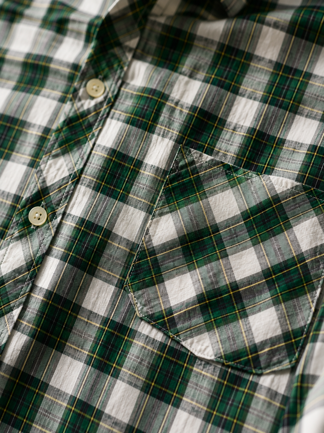 378 - Relaxed Plaid Short Sleeve Shirt