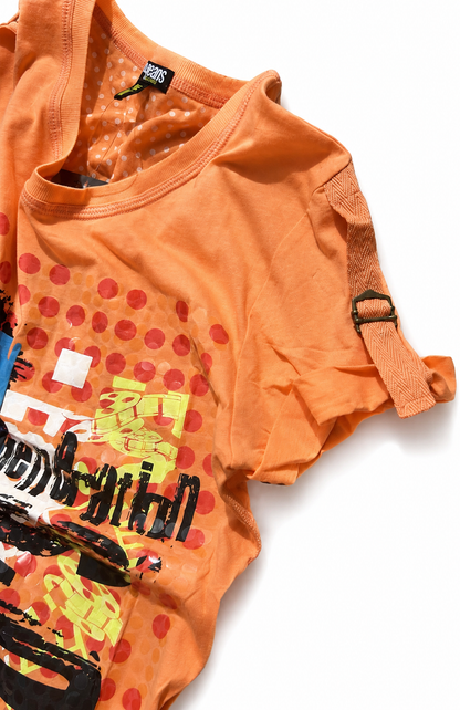 Women’s Y2K Graphic Strap Sleeve Tee