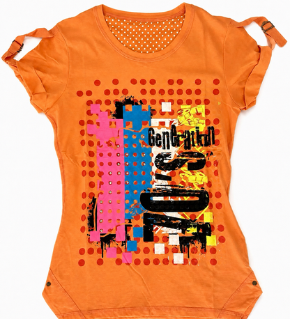 Women’s Y2K Graphic Strap Sleeve Tee