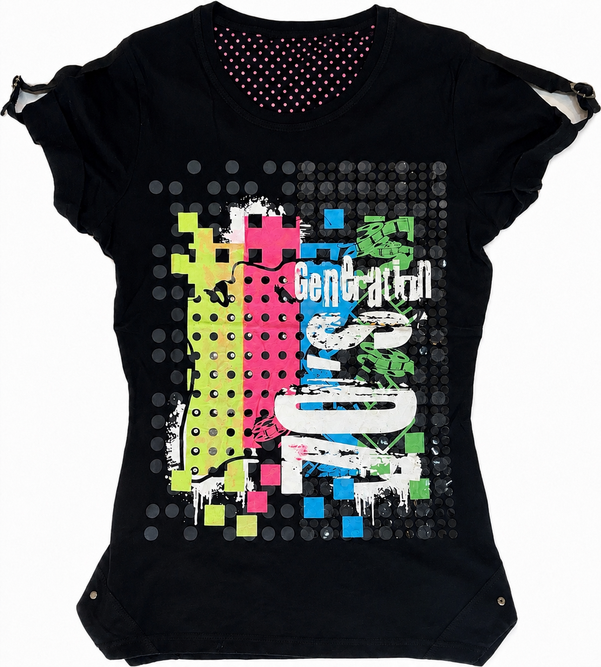 Women’s Y2K Graphic Strap Sleeve Tee